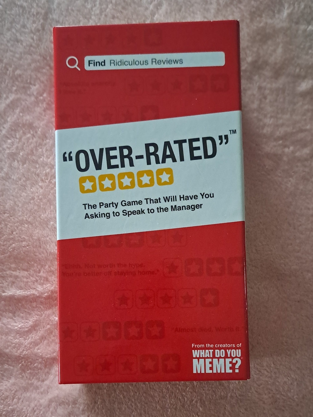 Over-Rated Party Game - Red